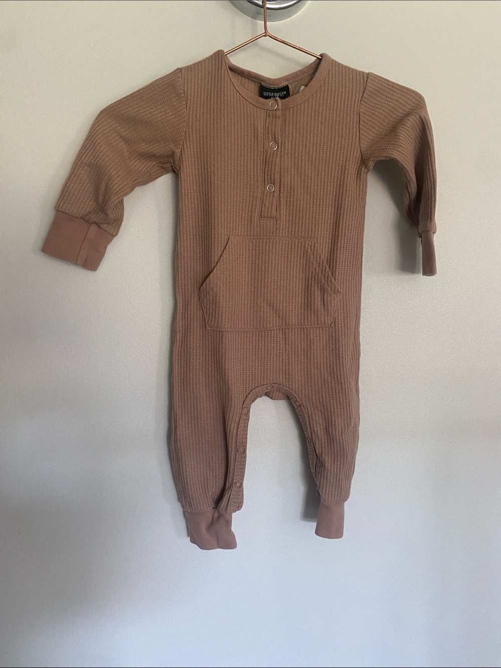 Little Bipsy waffle knit boys romper 18-24 months 🍂